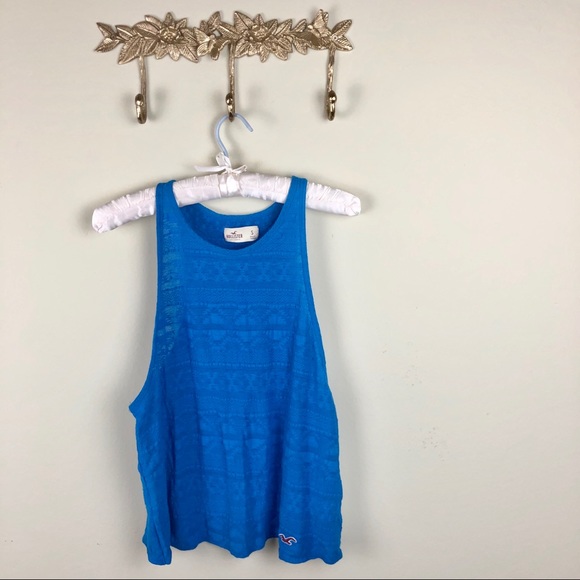 🦋 HOLLISTER Woven Peekaboo back Tank top - Picture 1 of 5